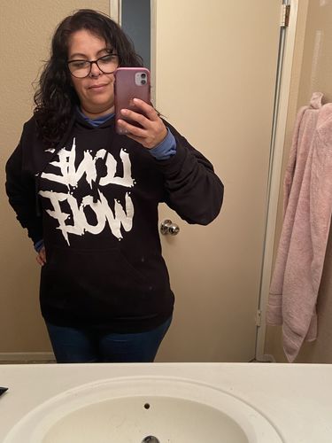 Customer photo review of 53 - Lone Wolf Hoodie