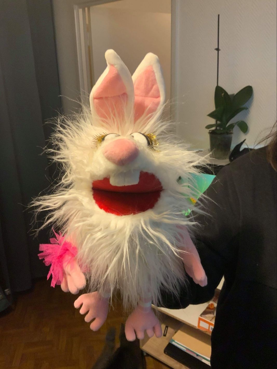Customer photo review of Lapin Blanc Marionnette