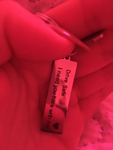 Customer photo review of Drive Safe Keychain