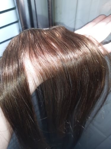 Customer photo review of Full Shine Clip in Extensions 100% Remy Human Hair 7 Pieces Off Black (#1B)