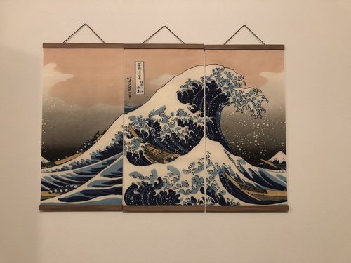 Customer photo review of Tableau Japonais La Grande Vague de Kanagawa