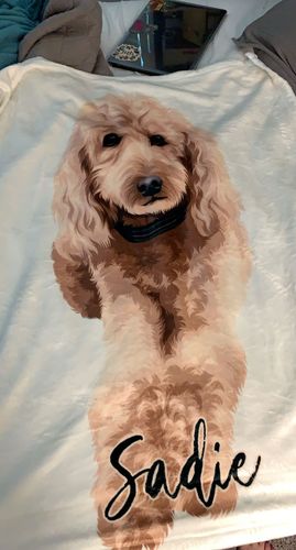 Customer photo review of Custom Pet Blanket