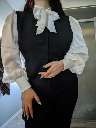 Customer photo review of PRE ORDER - The Victorian Blouse in Ivory