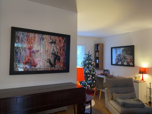 Customer photo review of "Young friends" #2 Édition Prestige sur Plexiglas - Encadrement caisse américaine