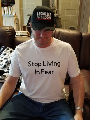 Customer photo review of Legalize Freedom Trucker Hat
