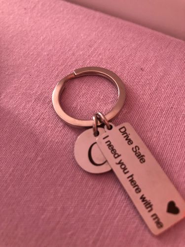 Customer photo review of Drive Safe Keychain