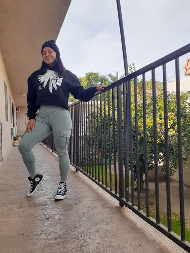 Customer photo review of 17- Apache Crop Hoodie