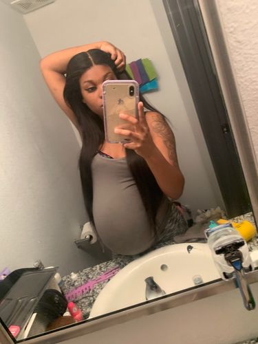 Customer photo review of 50g Virgin Hair Pu Weft Natural 100% Real Remy Sew In Pu Weft Human Hair Bundles(#1)