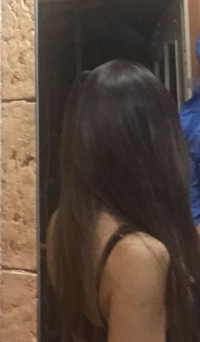 Customer photo review of Full Shine Clip in Extensions 100% Remy Human Hair 7 Pieces Off Black (#1B)