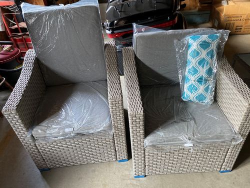 Customer photo review of Outdoor Patio Sectional Sofa With Firepits