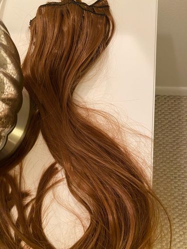 Customer photo review of Full Shine Clip in Extensions 100% Remy Human Hair 7 Pieces Off Black (#1B)
