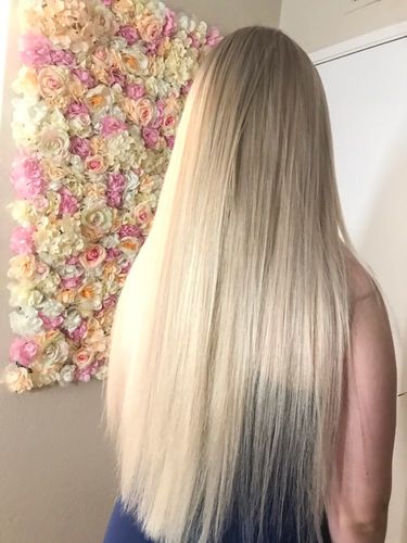 Customer photo review of Full Shine Tape in Hair Extensions 100% Remy Human Hair 40 Pieces 100 Grams (#60)