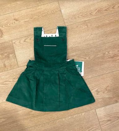 Customer photo review of Vintage Green Woodland Adventure Pinafore Dress