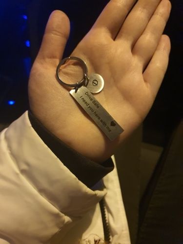 Customer photo review of Drive Safe Keychain
