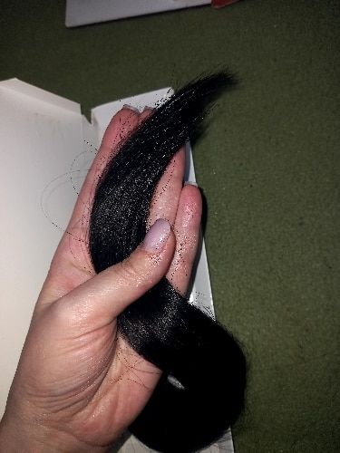 Customer photo review of Seamless Injection Tape Hair Virgin Quality Human Hair Extension Darkest Brown(#2)