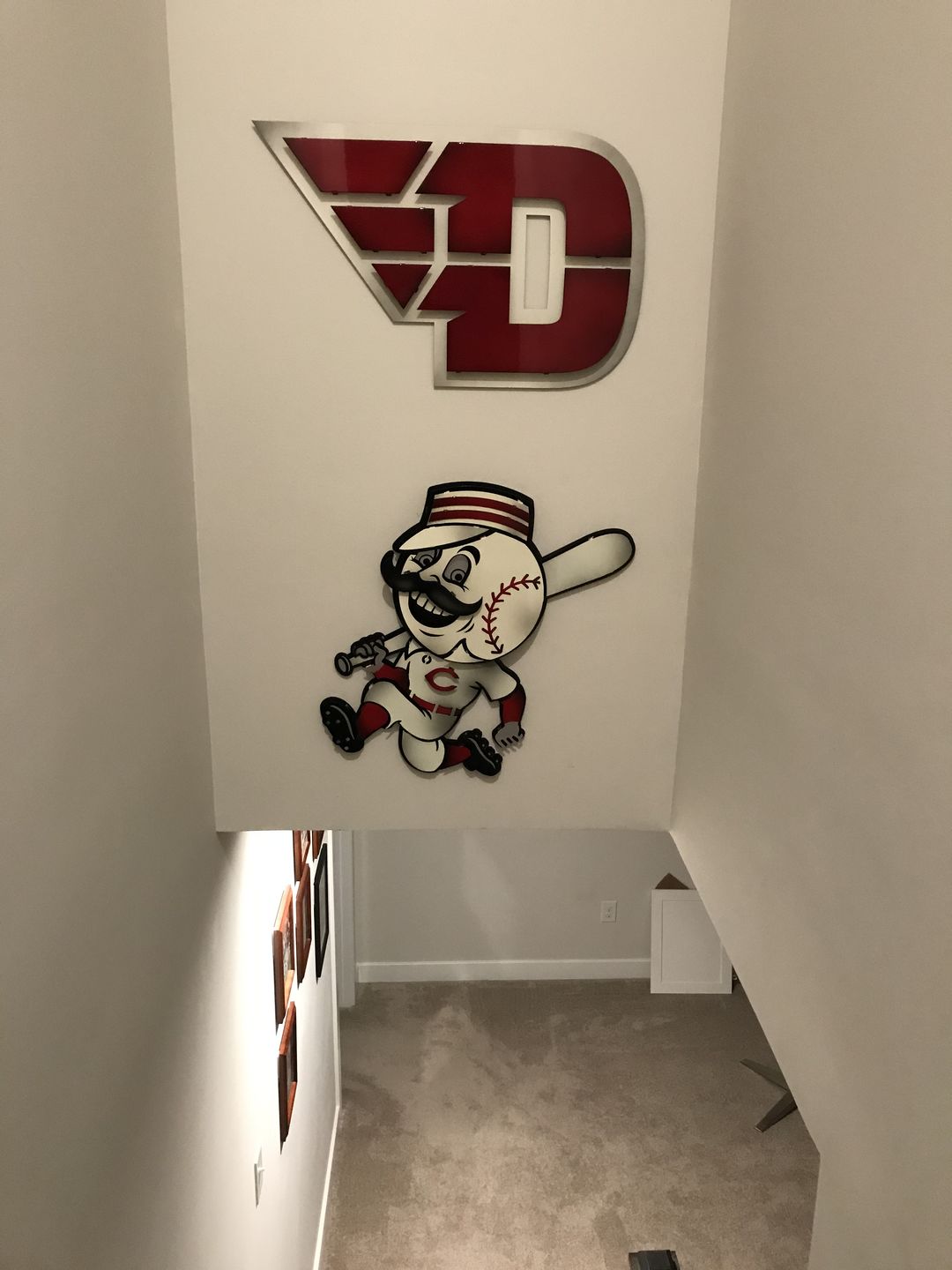 Customer photo review of Cincinnati Reds Mr. Red 3D Metal Artwork
