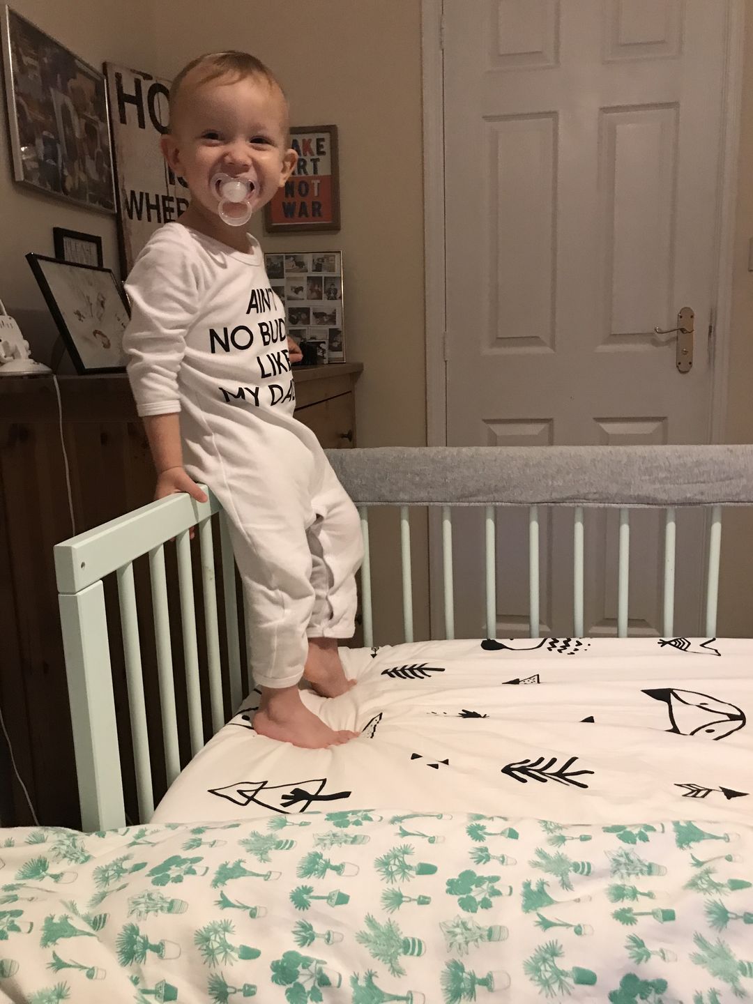 Customer photo review of Give Peas a Chance Playsuit