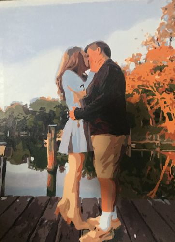 Customer photo review of Custom Paint By Numbers Kit - Upload Your Photo - Brush Set Included