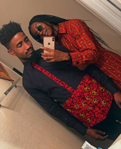 Customer photo review of GODONA LONG SLEEVE AFRICAN PRINT SHIRT