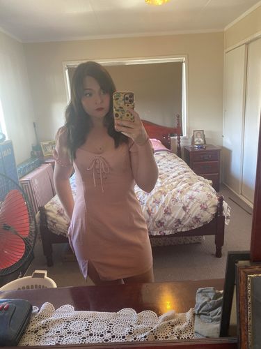 Customer photo review of Georgie Mini Dress - Pink