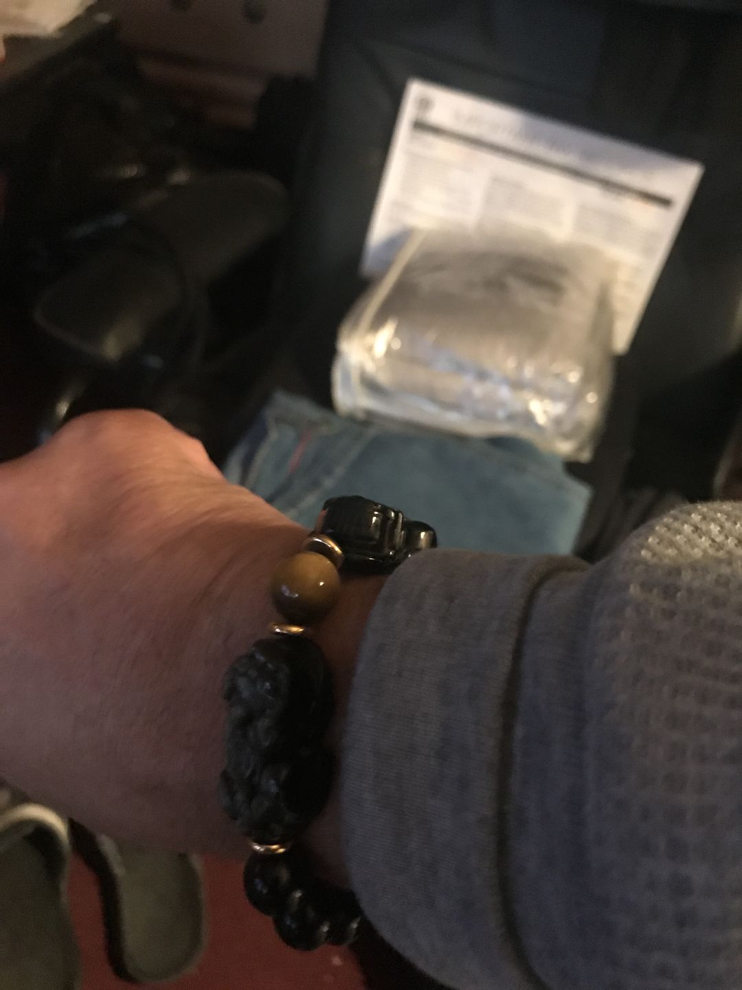 Customer photo review of Natural Gold Obsidian Double Pi Yao Wealth Bracelet