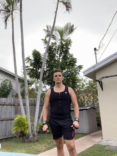 Customer photo review of Men's Zipper Heat Trapping Sweat Vest