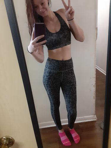 Customer photo review of Inspire Exercise Pants - Gray Leopard | MT SPORT