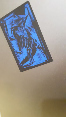 Customer photo review of Square Blue-Eyes - 3" x 4" Decal Sticker