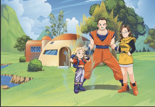 Customer photo review of Caricature cartoon dessinée à la main: En mode manga