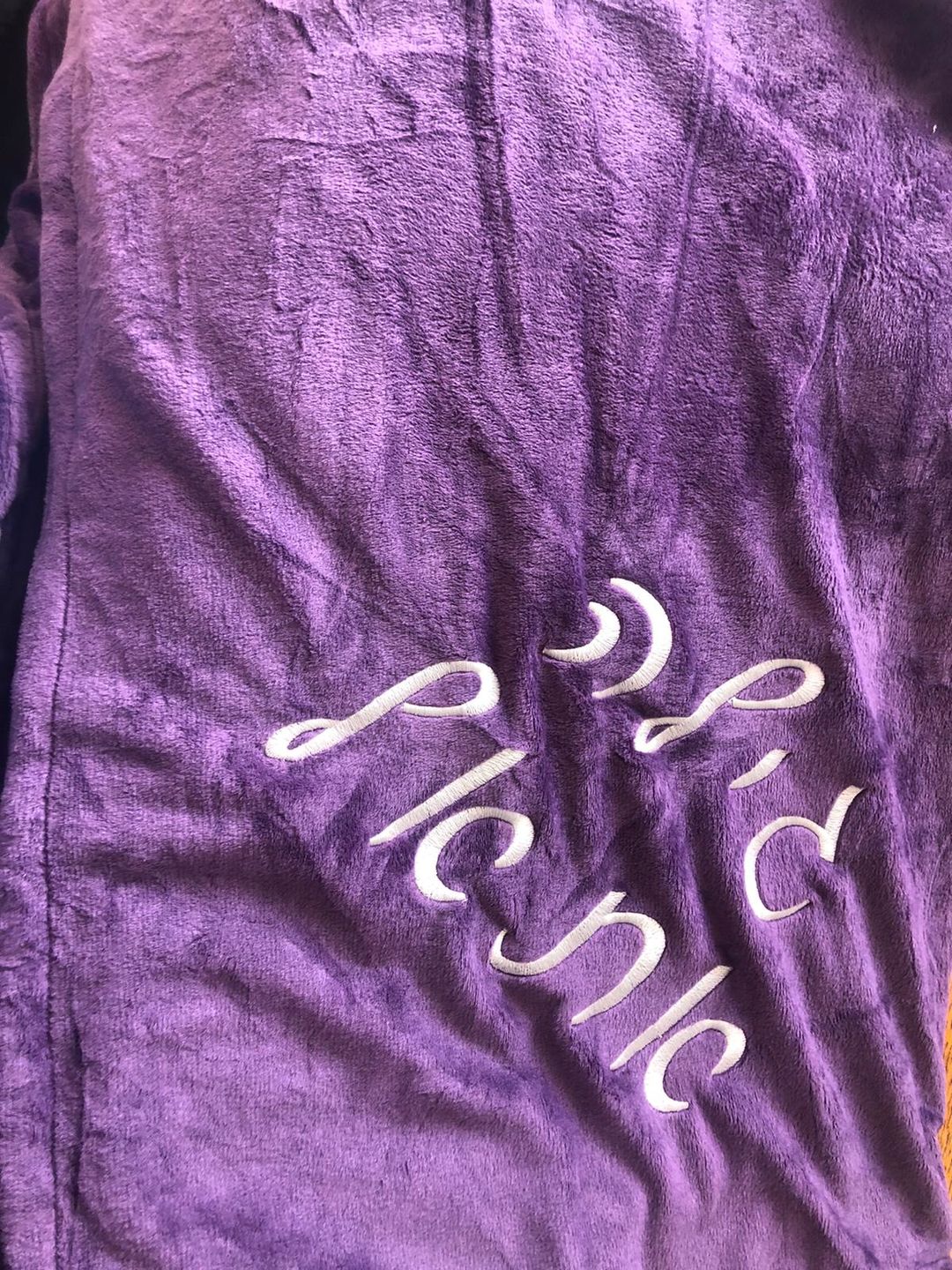 Customer photo review of BiggerBee Minky Throw Blanket PLC Jewel Purple **LOW STOCK **