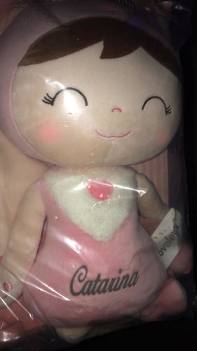 Customer photo review of Personalized Leyadoll Doll Backpack (Strawberry) - 2 Skin Tones