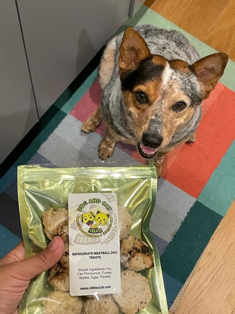 Customer photo review of Meatball Dog Treats