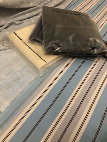 Customer photo review of Crown Fine Quality Wash and Wear ( Unstitched ) Navy Blue