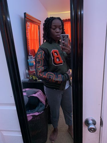 Customer photo review of ORIGINAL VARSITY JACKET - OLIVE