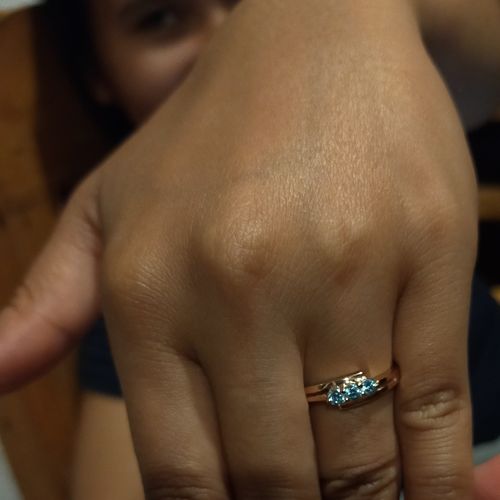 Customer photo review of .45ct La Rambla Engagement Ring