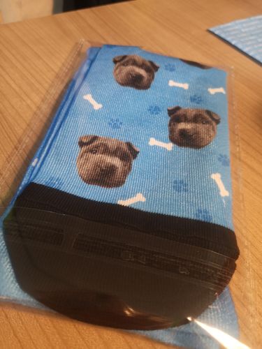 Customer photo review of Nogavice s tvojim psom