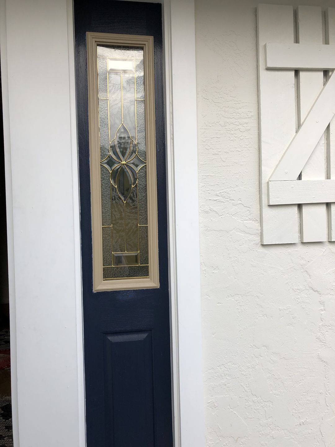 Customer photo review of Half Sidelite 10" x 38" Frame Kit