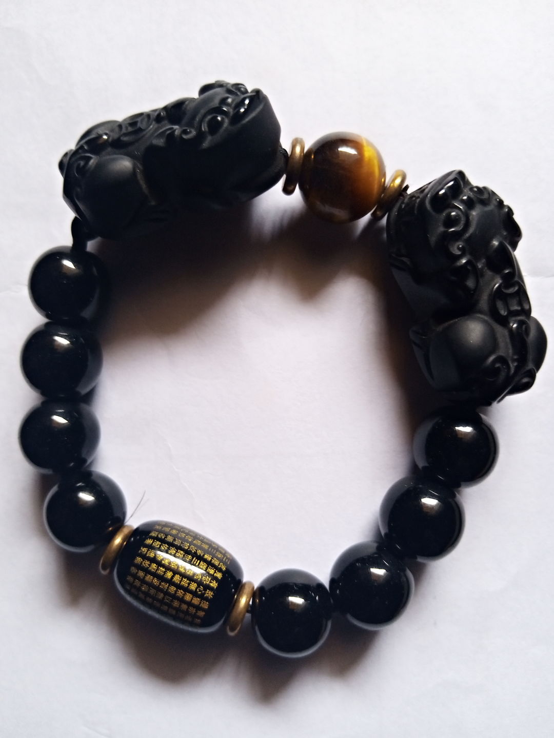 Customer photo review of Natural Gold Obsidian Double Pi Yao Wealth Bracelet