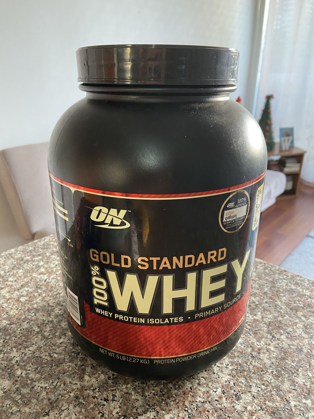 Customer photo review of Optimum Nutrition Gold Standard 100% Whey Proteina 5 Lb