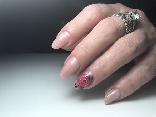 Customer photo review of Carbon Polygel- Glitter Pink 60 gr