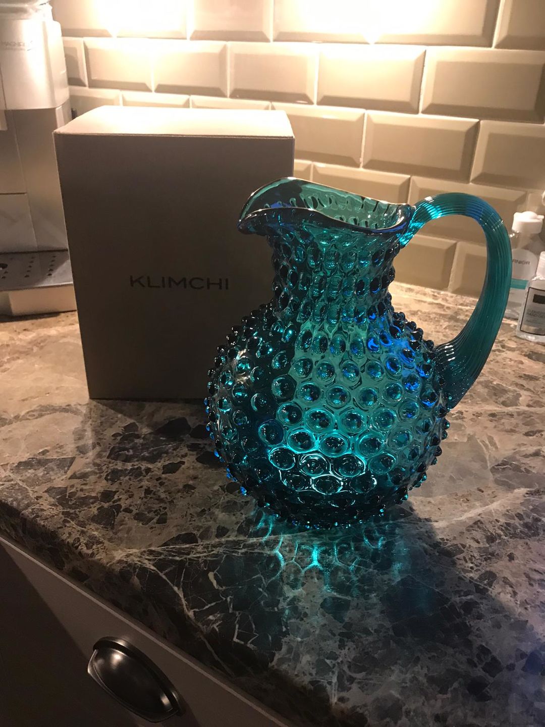 Customer photo review of Aquamarine Hobnail Jug