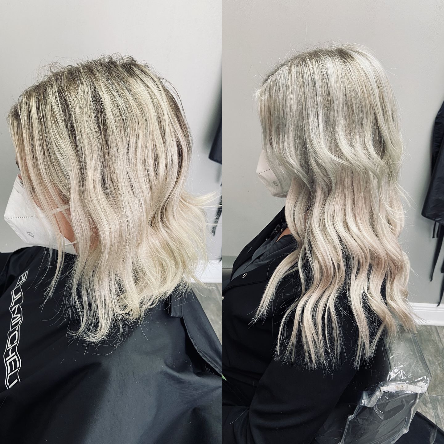 Customer photo review of Sunny Hair Tape in Extensions in Lightest Blonde Human Hair Extensions #60