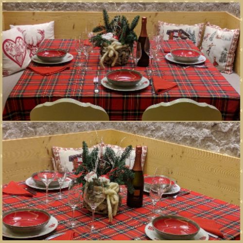Customer photo review of Bossi Tovaglia in Cotone Tinto in Filo Su Misura, Scozzese Rosso