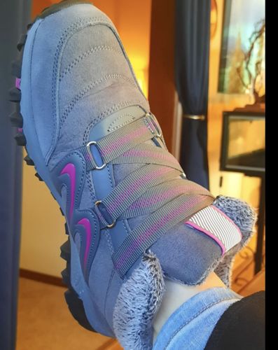 Customer photo review of Comfy Warm Ankle Snow Boots For Women
