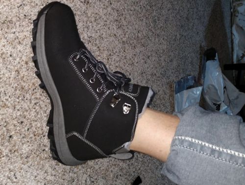 Customer photo review of Snow Hiking Boots, Warm Winter Shoes