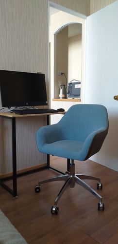 Customer photo review of Escritorio MIMA 70 x 40 Base Negra