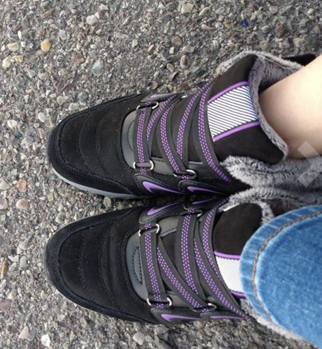 Customer photo review of Comfy Warm Ankle Snow Boots For Women