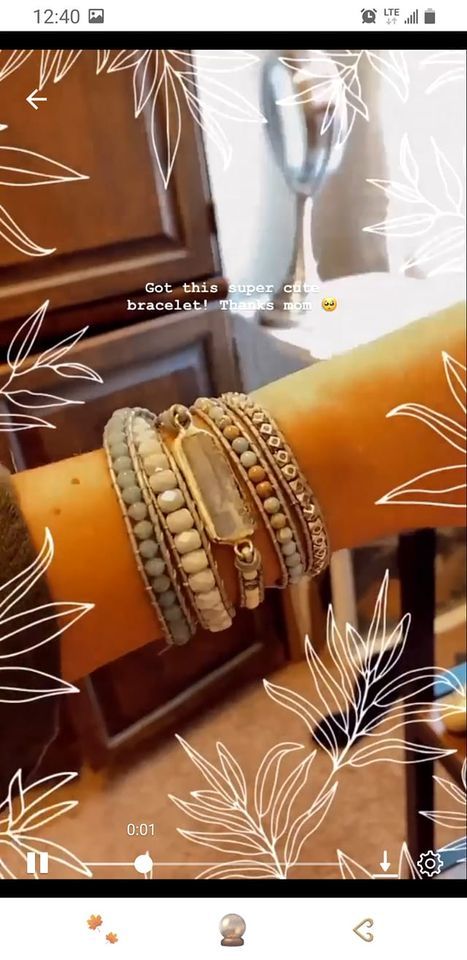 Customer photo review of Healing Topaz Wrap Bracelet
