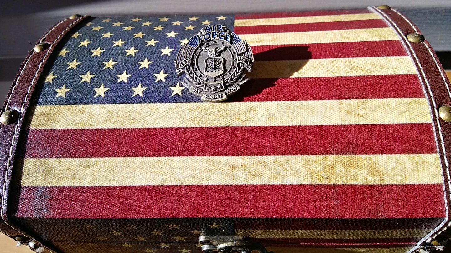 Customer photo review of US Air Force Veteran's Day Pin (PRE-ORDER!!!)