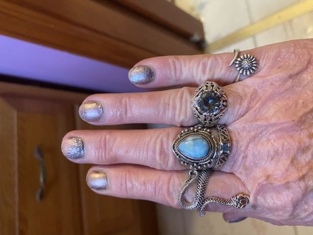Customer photo review of Mystic Rainbow Cubic Zirconia Ring